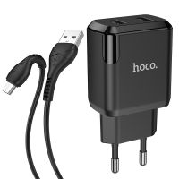 Зарядное устройство Hoco N7 (2USB/ 2.1A) + Cable Micro USB Black