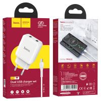 Зарядное устройство Hoco N7 (2USB/ 2.1A) + Cable Micro USB White