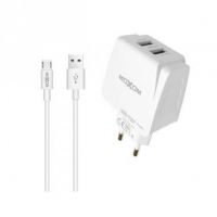 Зарядное устройство Moxom MX-HC03 2.4A 2USB + Cable Lightning White Зарядное устройство Moxom MX-HC03 2.4A 2USB + Cable Lightning White
