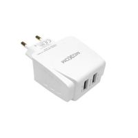 Зарядное устройство Moxom MX-HC03 2.4A 2USB + Cable Lightning White