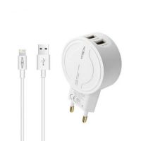 Зарядное устройство Moxom MX-HC04 2.4A 2USB + Cable Lightning White Зарядное устройство Moxom MX-HC04 2.4A 2USB + Cable Lightning White