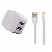 Зарядное устройство Remax RP-U215i 2.4A 2USB + Cable Lightning white Зарядное устройство Remax RP-U215i 2.4A 2USB + Cable Lightning white