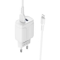 Зарядное устройство Remax RP-U22i 2.4A 2USB + Cable Lightning white Зарядное устройство Remax RP-U22i 2.4A 2USB + Cable Lightning white