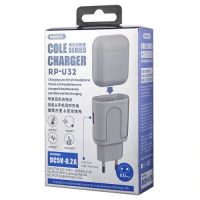 Зарядное устройство Remax RP-U32 Cole Series 2in1 1USB 2.1A + 8pin зарядный порт для AirPods 0.2A white