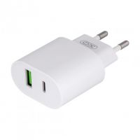 Зарядное устройство XO L81A EU PD20W+QC3.0 Type-C to Lightning 2USB 18W White