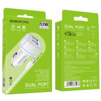 Автомобильное ЗУ Borofone BZ14 Type-C 2USB 2.4A White