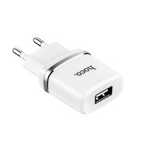 Зарядное устройство Hoco C11 White 1USB + USB Cable MicroUSB (1A)