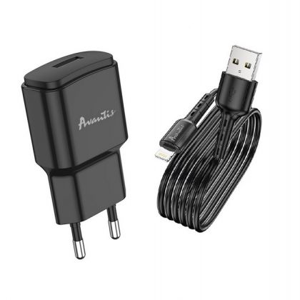 Зарядное устройство Avantis A480 1USB Lightning Black